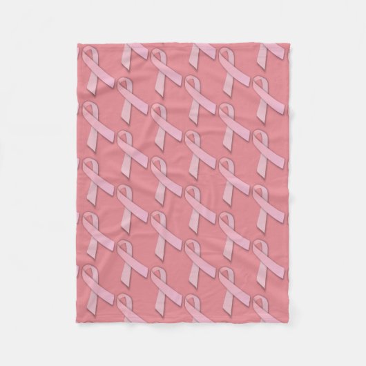 Couverture Polaire Élégant Motif en ruban rose (Devant)