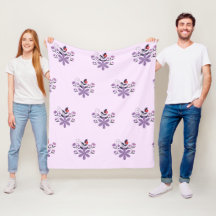 Élégant motif floral violet violet gris rouge