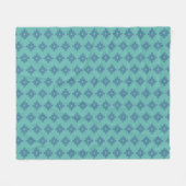 Couverture Polaire Elégant Motif géométrique andin sur Turquoise (Devant (Horizontal))