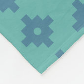 Couverture Polaire Elégant Motif géométrique andin sur Turquoise (Coin)