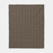 Couverture Polaire Élégant Motif grec noir et beige (Devant)