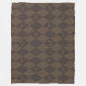 Couverture Polaire Élégant Motif hippique Brown Harleqiun (Devant)