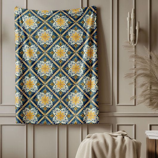 Couverture Polaire Elégant Motif méditerranéen inspiré des côtes