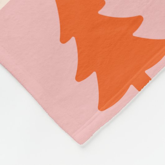 Couverture Polaire Élégant motif rétro des arbres de Noël carré (Coin)