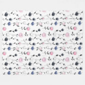 Couverture Polaire Élégant motif rose (Devant (Horizontal))