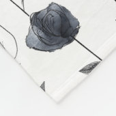 Couverture Polaire Élégant motif rose (Coin)