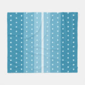 Couverture Polaire Élégant Motif Star sur Blue Stripes (Devant (Horizontal))