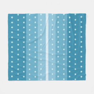 Couverture Polaire Élégant Motif Star sur Blue Stripes