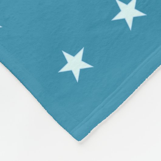 Couverture Polaire Élégant Motif Star sur Blue Stripes (Coin)