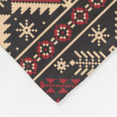 Couverture Polaire Elégant Motif ukrainien Design élégant Monogramme (Coin)