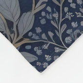 Couverture Polaire Elegant Navy and Cream Badger Floral (Coin)