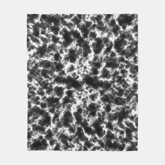 Couverture Polaire Elégant noir et Marbre blanc (Devant)