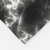 Couverture Polaire Elégant noir et Marbre blanc (Coin)
