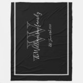 Couverture Polaire Élégant nom de monogramme Script Chic Mariage Keep (Devant)