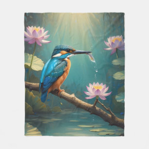 Couverture Polaire Élégant oiseau de martin-pêcheur