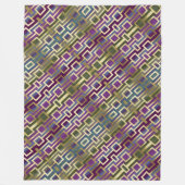 Couverture Polaire Elégant or bleu vert violet contemporain (Devant)