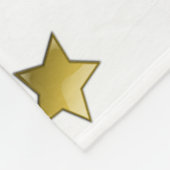 Couverture Polaire Élégant or étoiles motif blanc (Coin)