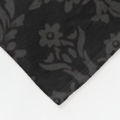 Couverture Polaire Elégant Papillon jaune Noir Damas Ajouter un nom (Coin)