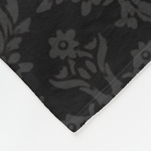 Couverture Polaire Elégant Papillon jaune Noir Damas Ajouter un nom (Coin)