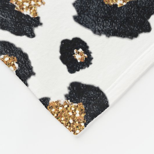 Couverture Polaire Élégant Parties scintillant d'or Motif Leopard (Coin)