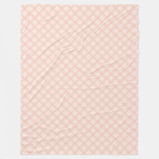 Couverture Polaire Élégant Pastel Coral Plaid À damiers Tartan (Devant)