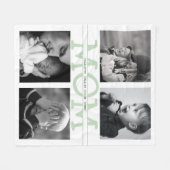 Couverture Polaire Elégant Personnalisé Maman Photo Collage (Devant (Horizontal))