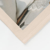 Couverture Polaire Élégant Personnalisé Nom de famille 7 Photo Collag (Coin)