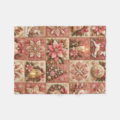 Couverture Polaire Elegant Pink Christmas Patchwork Blanket (Devant (Horizontal))