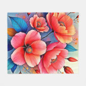 Couverture Polaire Elegant Poppies: Radiant Nature Art (Devant (Horizontal))