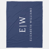 Couverture Polaire Élégant professionnel simple Monogramme minimalist (Devant)