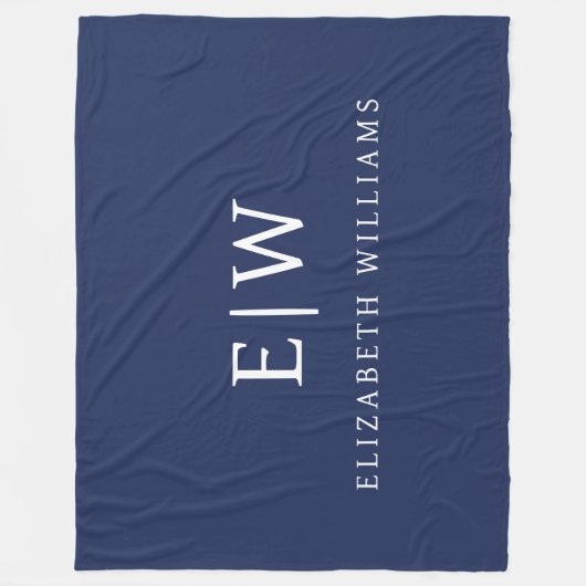 Couverture Polaire Élégant professionnel simple Monogramme minimalist (Devant)