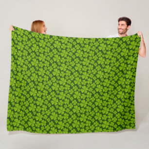 Couverture Polaire Élégant quatre feuilles de trèfle floral