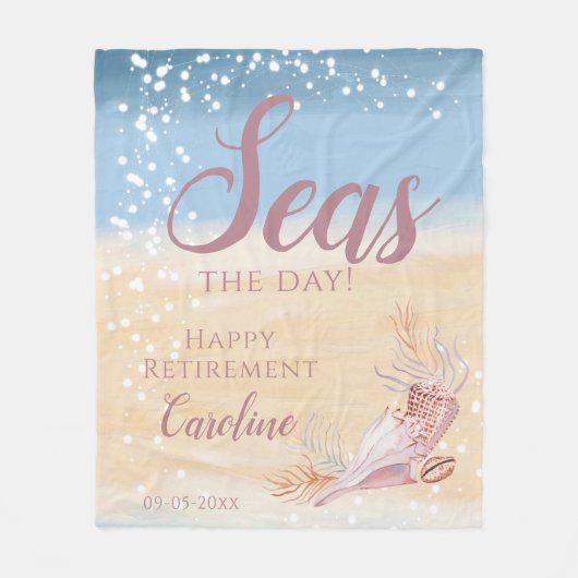 Couverture Polaire Elégant Retraite Beach Coastal Seashell (Devant)