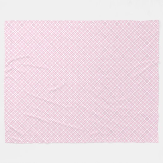 Couverture Polaire Élégant rose À damiers classique style champêtre (Devant (Horizontal))