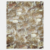 Couverture Polaire Élégant Rose floral Motif pétal (Devant)