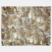 Couverture Polaire Élégant Rose floral Motif pétal (Devant (Horizontal))