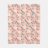 Couverture Polaire Élégant rose froral (Devant)