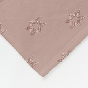 Couverture Polaire Élégant Rose Gold Stars Motif Noël