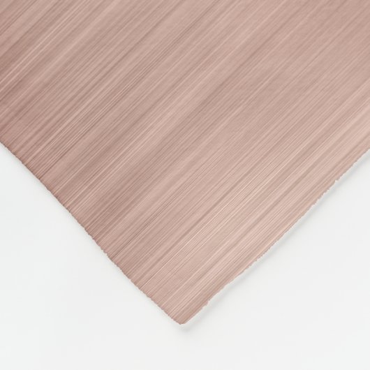 Couverture Polaire Élégant Rose Monogramme Or Script Métal brossé (Coin)