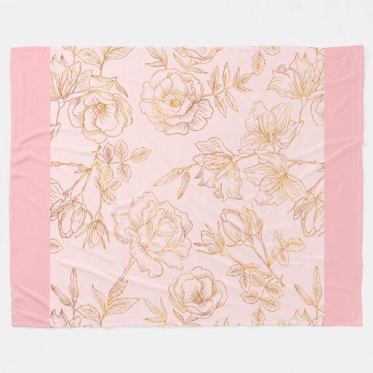 Couverture Polaire Élégant Rose Or (Devant (Horizontal))