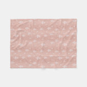 Couverture Polaire Elégant rose rousse sapin motif Fleece B (Devant (Horizontal))