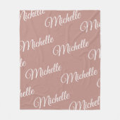 Couverture Polaire Élégant Rose simple Or rose Nom répétitif (Devant)