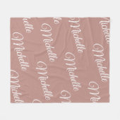 Couverture Polaire Élégant Rose simple Or rose Nom répétitif (Devant (Horizontal))