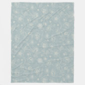 Couverture Polaire Elegant Sage Green Floral (Devant)