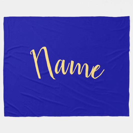 Couverture Polaire Élégant Script Bold Rich Royal Blue Arrière - plan (Devant (Horizontal))