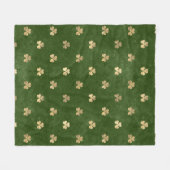 Couverture Polaire Élégant Shamrock irlandais vert et or (Devant (Horizontal))
