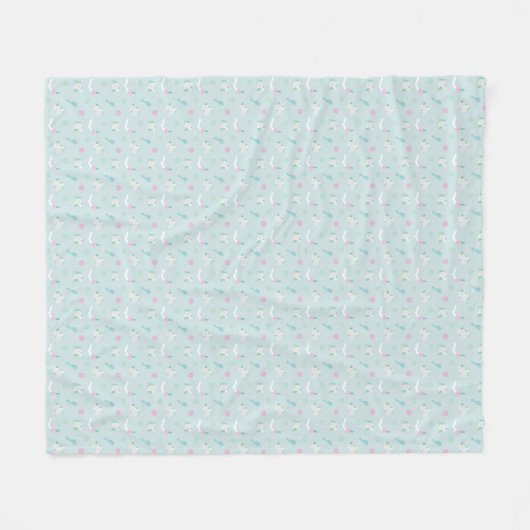 Couverture Polaire Élégant Spa avec design rose Bleu (Devant (Horizontal))
