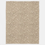 Couverture Polaire Elegant Taupe Brown Floral (Devant)