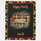 Couverture Polaire Élégant Vintage Fall Love Citrouille (Devant)