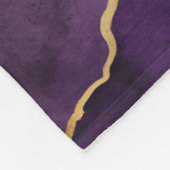 Couverture Polaire Elégant violet Abstrait Motif d'aquarelle (Coin)